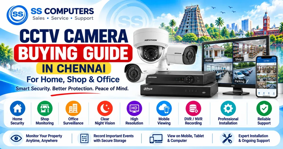 How to Choose CCTV Cameras for Home, Shop & Office in Chennai – Complete Buying Guide