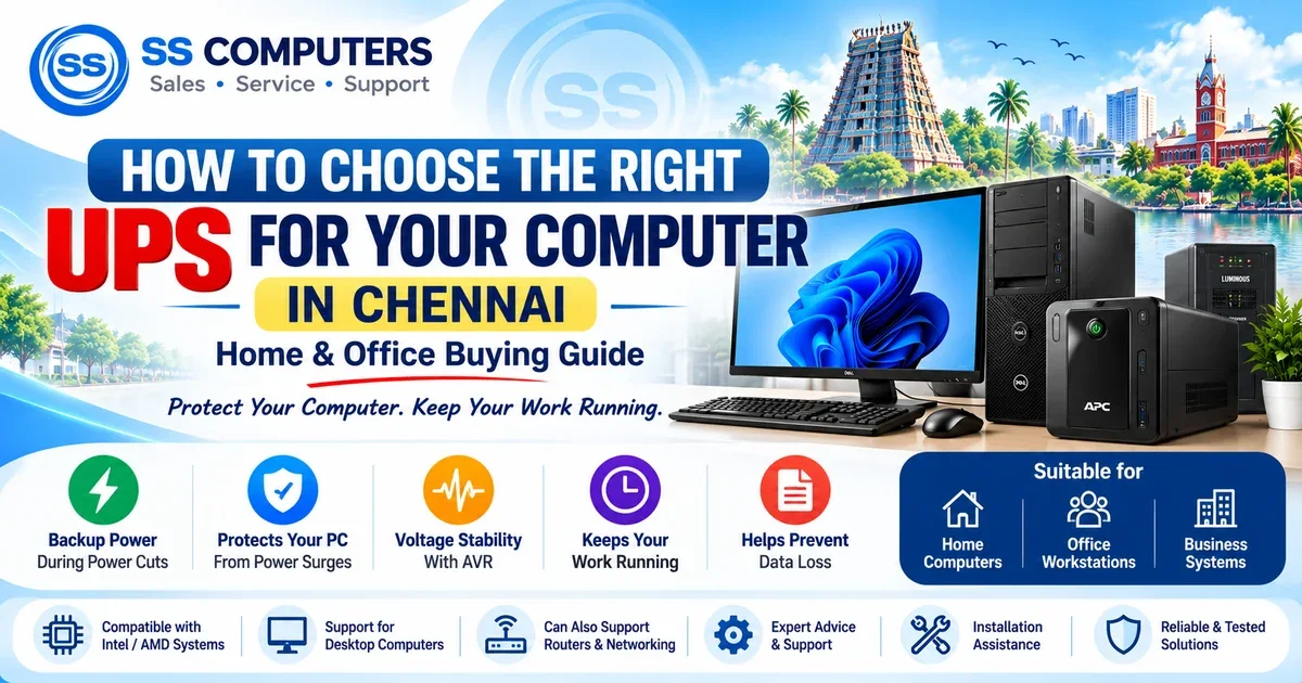 How to Choose the Right UPS for Your Computer in Chennai – Home & Office Buying Guide