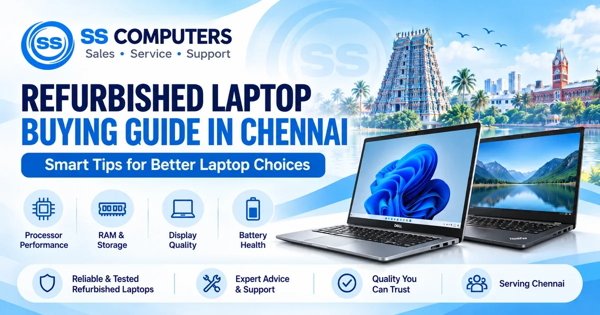 Refurbished Laptop Buying Guide in Chennai | SS Computers