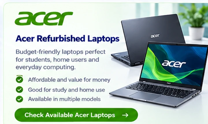 Acer refurbished laptops at SS Computers Chennai